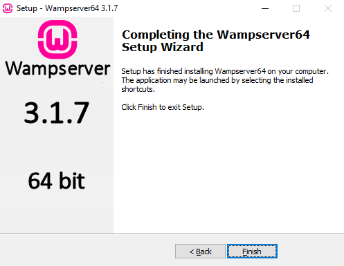 WampServer installation screen